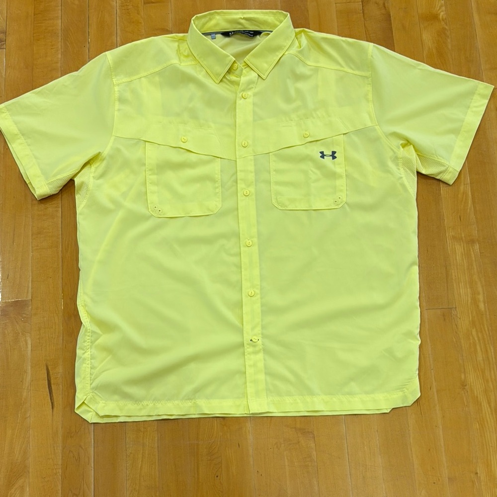 Under Armour Yellow Casual Button Down Shirt